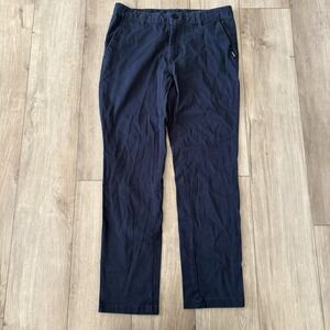 Men's Tony Hawk Navy Blue Stretch Twill Pants Flat Front Chino 34x30